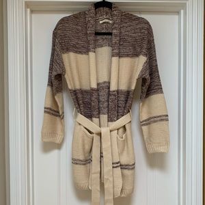 Ellison Color Block Belted Cardigan